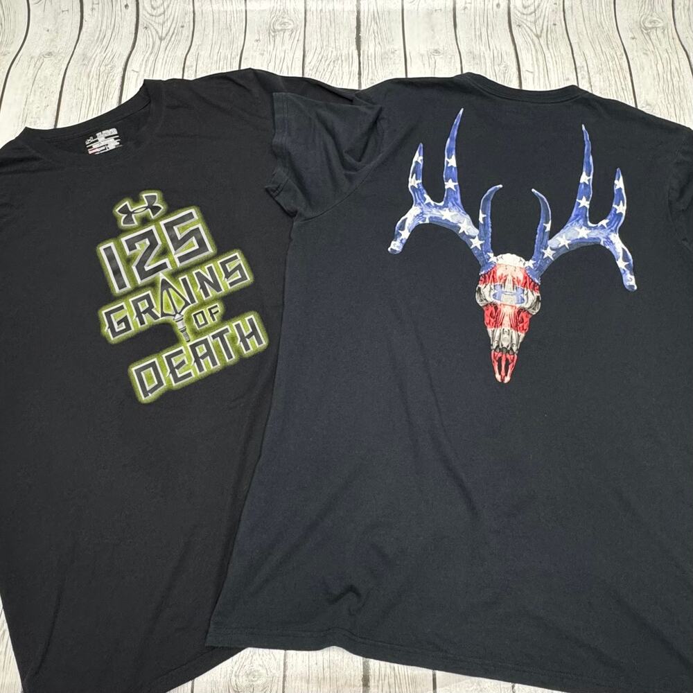 Men’s Under Armor Black T-Shirt Lot Size 2 XXLg